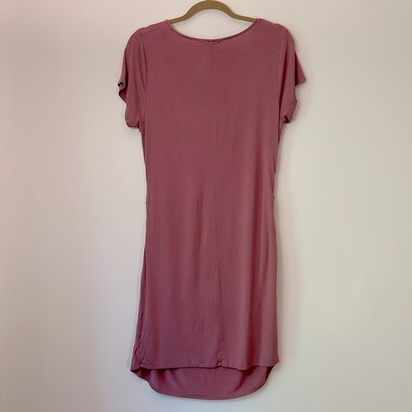 Feathers Maternity Dresses knit comfy set of 2 military green and mauve EUC - Picture 7 of 15